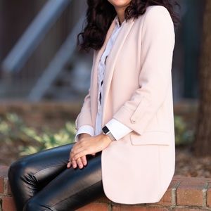 3/4 light pink Zara blazer